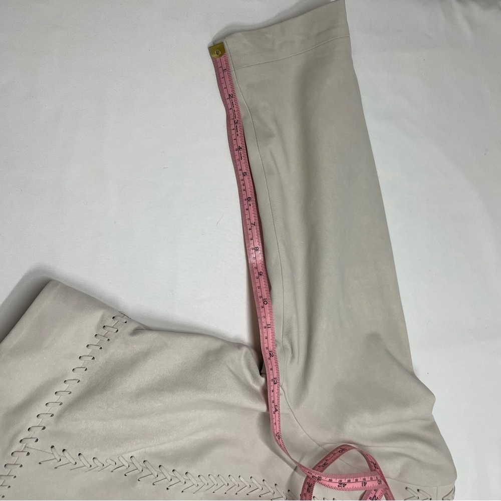 White House Black Market Cream Moto-Style Jacket | Whipstitch Detail | Size XL - Picture 11 of 11